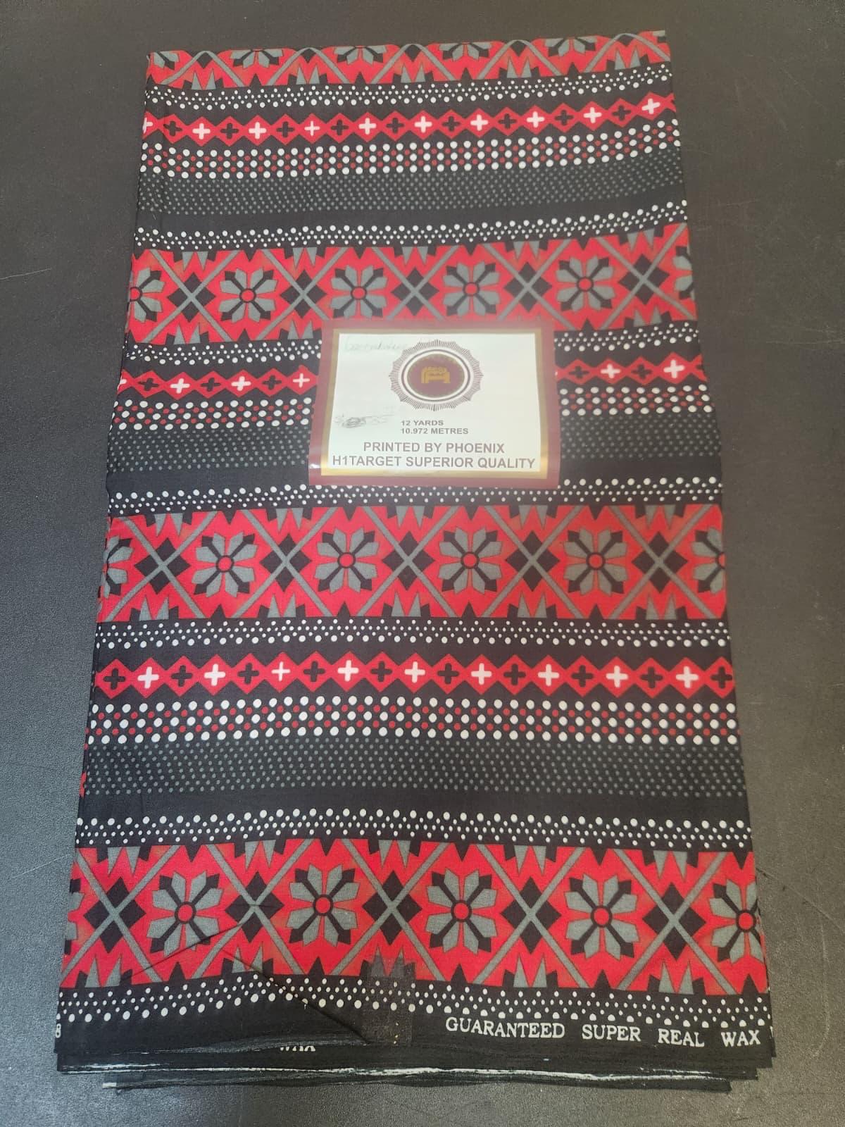 Zuberi Flame 6-Yard African Fabric