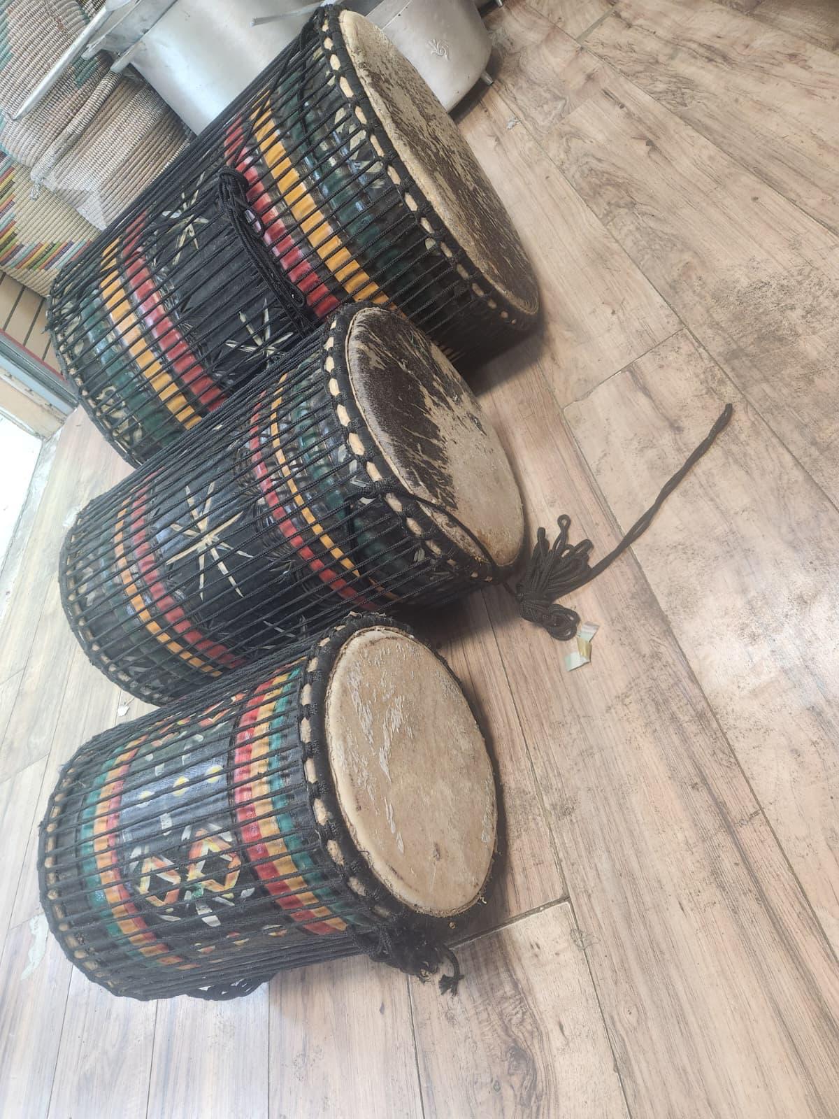 Large African Djembe Drum – Artisan Carved with Rope Tuning