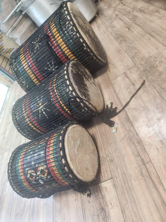 Large African Djembe Drum – Artisan Carved with Rope Tuning