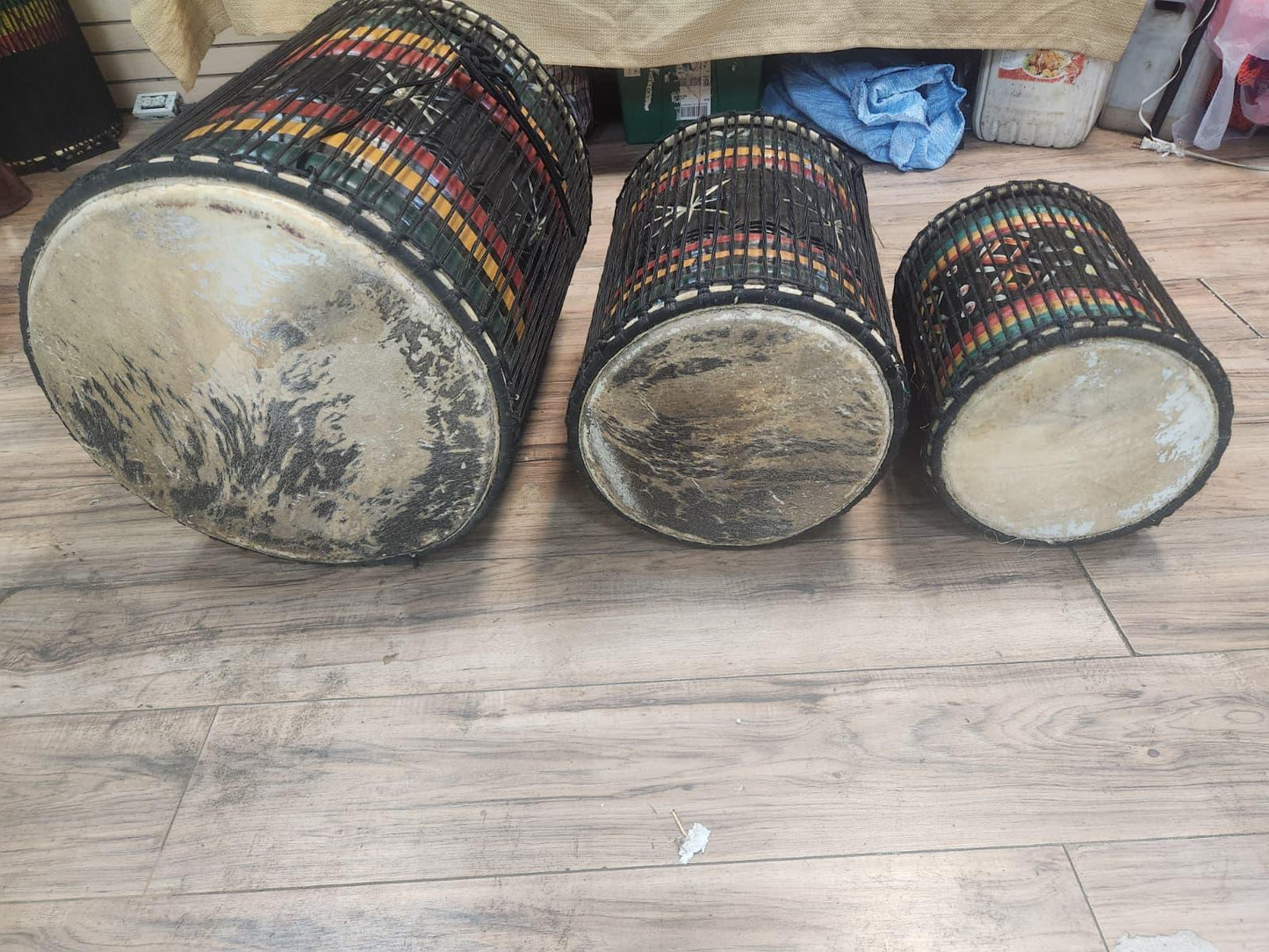 Large African Djembe Drum – Artisan Carved with Rope Tuning