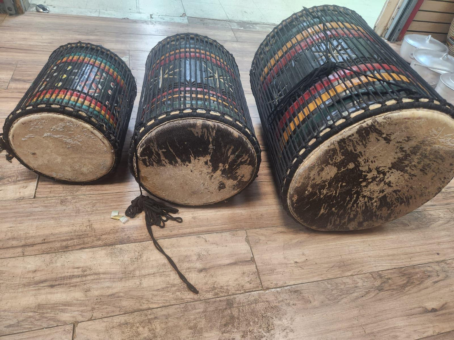 Large African Djembe Drum – Artisan Carved with Rope Tuning