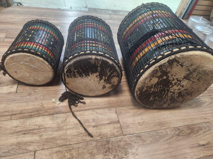 Large African Djembe Drum – Artisan Carved with Rope Tuning