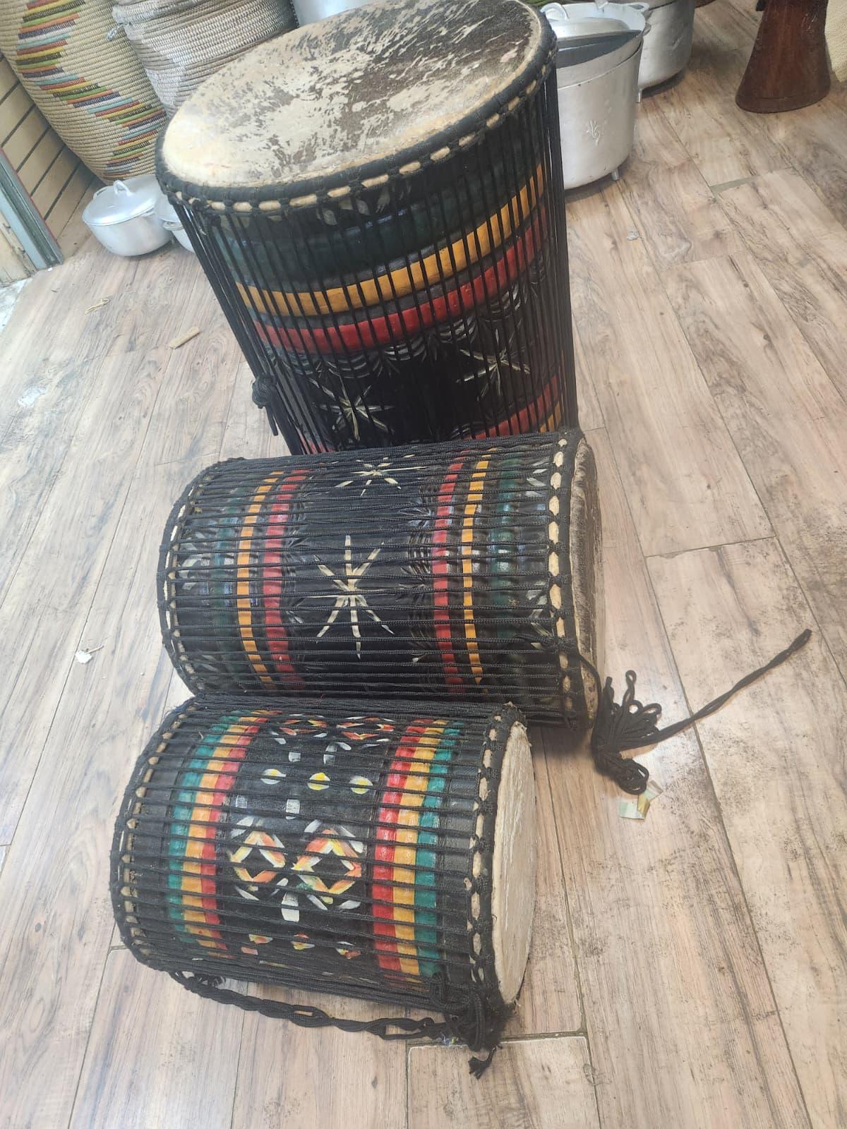 Large African Djembe Drum – Artisan Carved with Rope Tuning