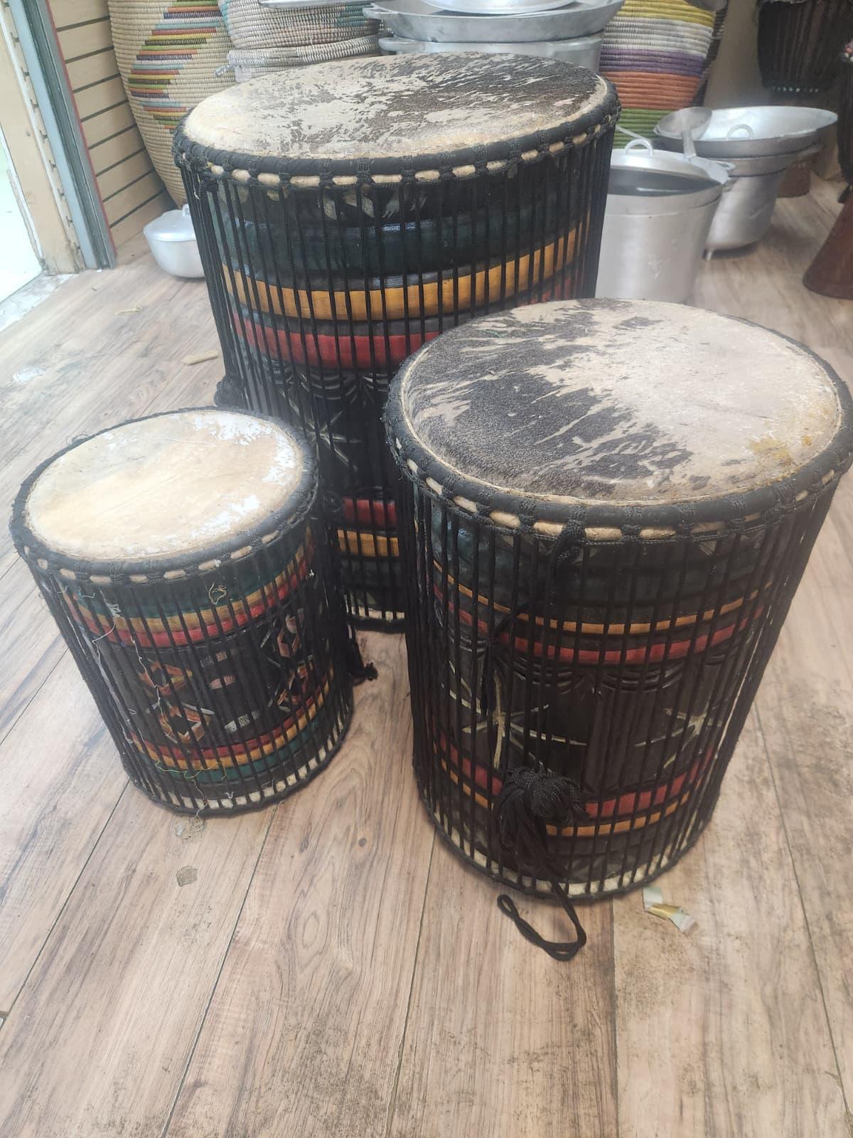 Large African Djembe Drum – Artisan Carved with Rope Tuning