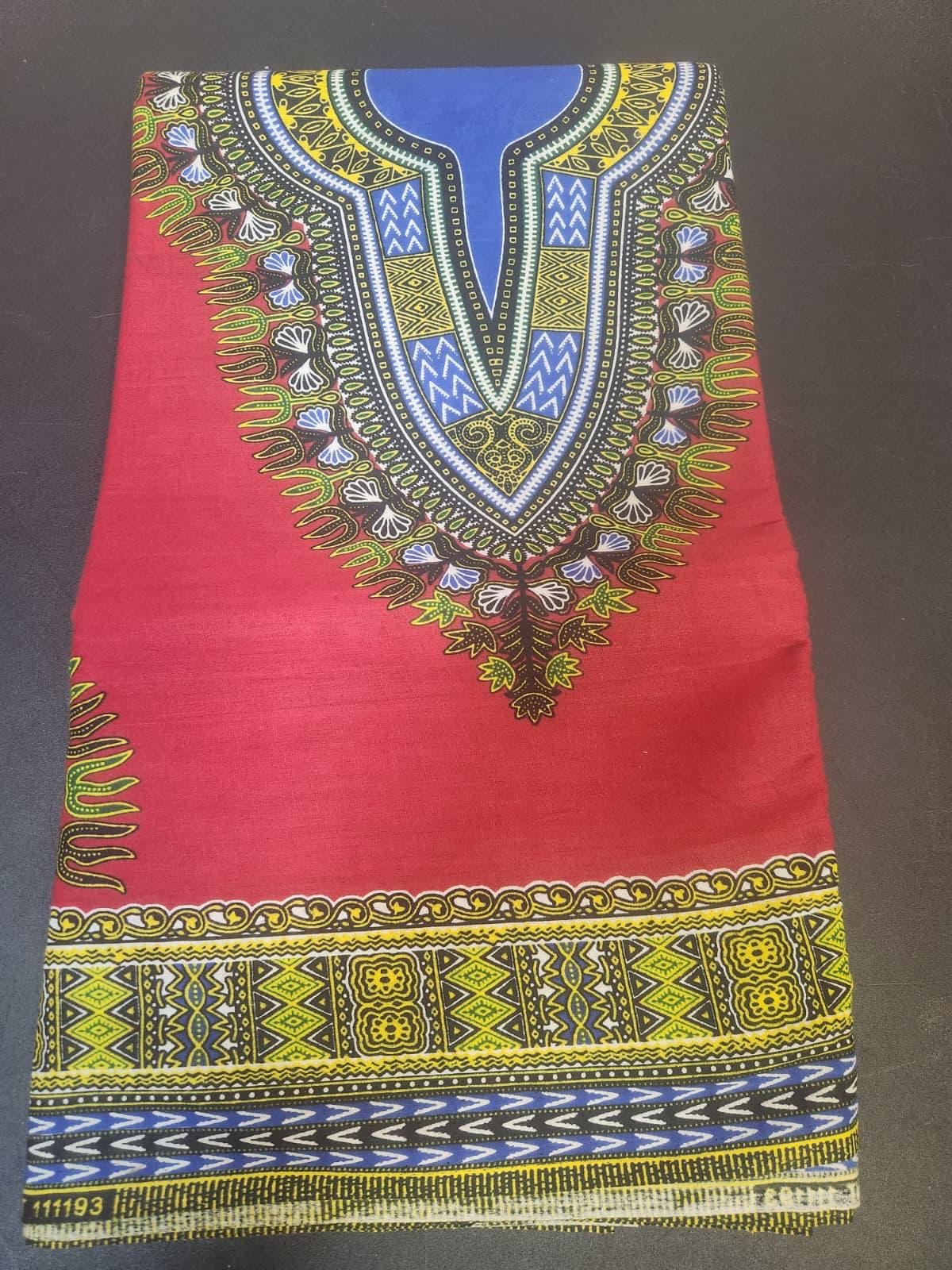 Bakumba Essence – Red & Gold African Fabric (6 Yards)