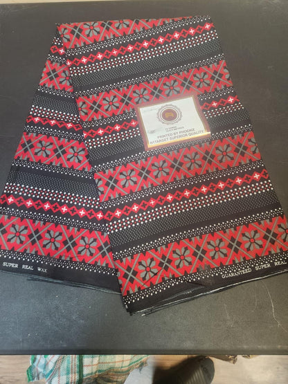 Zuberi Flame 6-Yard African Fabric