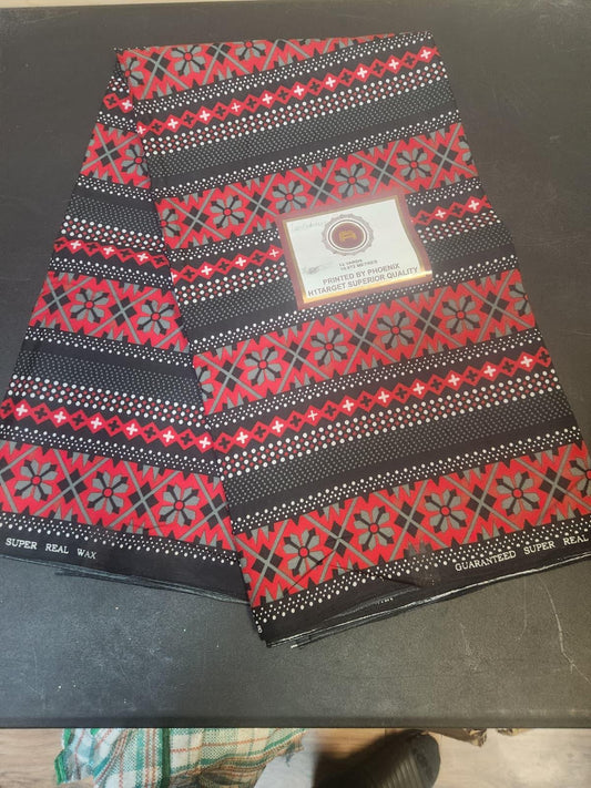 Zuberi Flame 6-Yard African Fabric