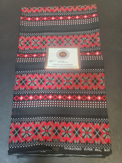 Zuberi Flame 6-Yard African Fabric