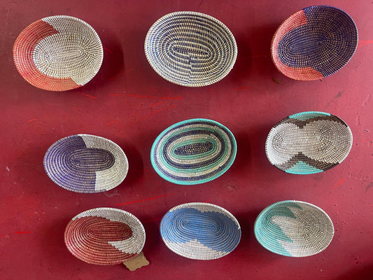 Wall Deco/Bowls – 9‑Piece Oval Basket Set