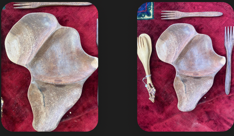 Organic Flow Wood Tray – Abstract Hand-Carved Centerpiece