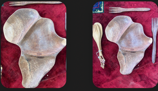 Organic Flow Wood Tray – Abstract Hand-Carved Centerpiece